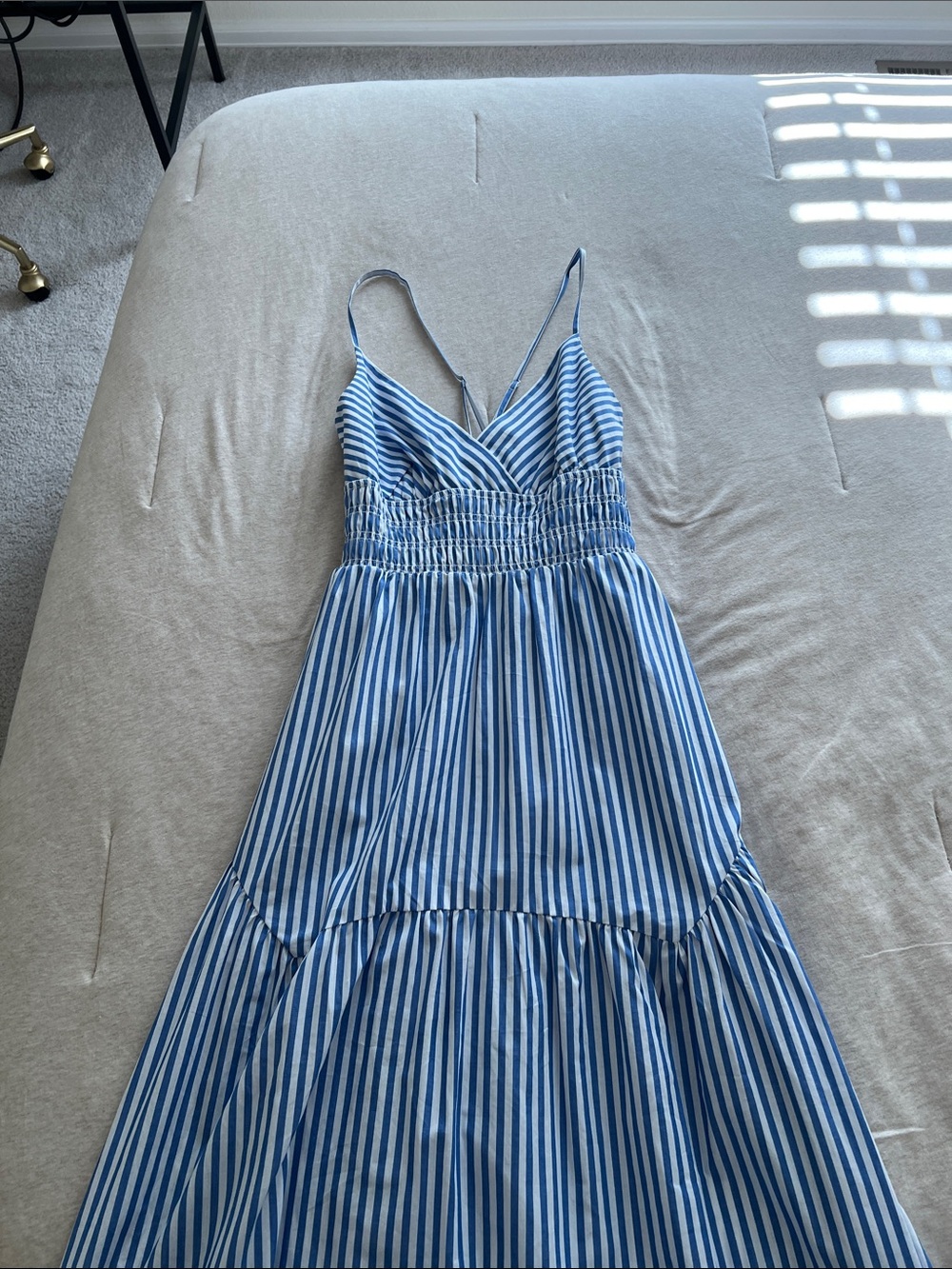 Madewell Blue & White Striped Maxi Sundress
